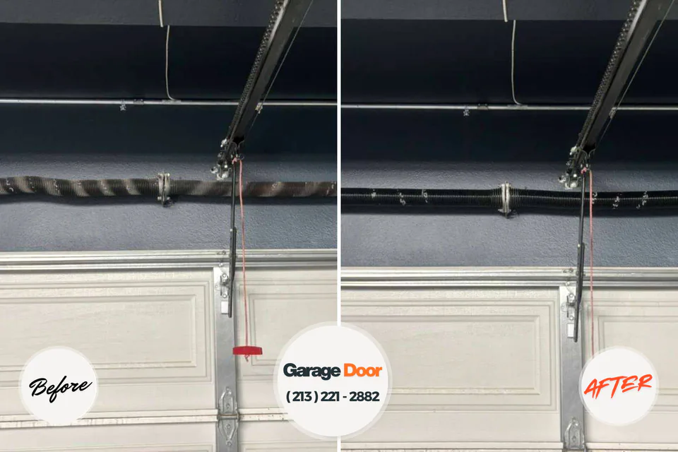 Before and after: garage door repair Leola, PA